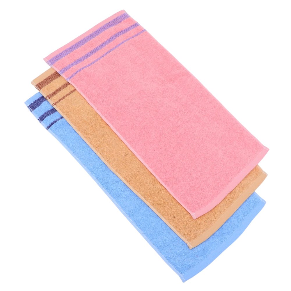 Ciieeo 3pcs Cotton Hand Towels Soft Absorbent Face Washcloths Ultra Thin Compact Towels for Bathroom Kitchen% Cotton Quick Drying