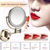 10X Magnifying Mirror with Light 8 inch Lighted Makeup Mirror, 360 Rotation Hardwired Light up Mirror, Double Sided LED Vanity MirrorAntique Bronze,Hardwired view 3