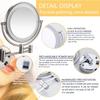 10X Magnifying Mirror with Light 8 inch Lighted Makeup Mirror, 360 Rotation Hardwired Light up Mirror, Double Sided LED Vanity MirrorRose Gold,Hardwired view 4