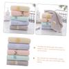 FOMIYES 5pcs Cotton Face Towels Boys and Girls Washcloths Absorbent Hand Towels Soft Cotton Material Great for Family Use Bath view 2