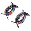 ASAKKURA 2PCS Large Non-slip Rhinestone Hair Clips for Women Retro Toothed Barrette Hairpin Strong Hold for Hair Types and Professional Styling view 1