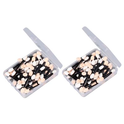 FOMIYES 100 Pcs Dual Sided Eyeshadow Brushes for Makeup Application Disposable Sponge Eye Shadow Applicators for Beginners Professionals for Parties Weddings Everyday Use