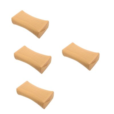 TOGEVAL 4pcs Woven Bathtub Neck Pillow Breathable Simulated Rattan Sauna Pillow for Spa and Home Use Lightweight and Compact for Elderly and Relaxation