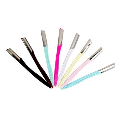 Healvian 10pcs Portable Eyebrow Razor Stainless Steel Makeup Tool Kit for Women Eyebrow Trimmer Lightweight Easy to Clean Random Color Random Color