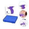 HAKIDZEL 1Set Stainless Steel Ear Hole Piercer Tool Self Ear Piercing Device for Easy Use Professional Earring Piercing Kit Purple and Design for Home Piercing view 2