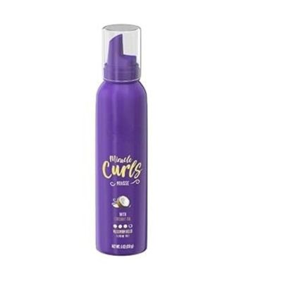 Newly Miracle Curls Styling Mousse with Coconut & Jojoba Oil, for Curly Hair, Unisex 6.0 fl oz (1 Pack, Packaging May Vary)