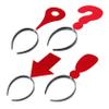 NULYLU 4 Pcs Novelty Symbol Headbands for Women and Girls, Red view 1