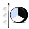 VPCRT6 White Black Blue Halloween Face Body Paint with 3PCS Sponge and 1PC Brush, for Baseball, Sports(Eye Black) & Halloween, Face Painting Kit for Skeleton Skull Makeup, Cosplay, SFX Costumes view 1
