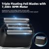 Electric Foil Shavers for Men,Mini Electric Travel Razor with LED Display,IPX7 Waterproof Wet/Dry Foil Shaver,USB-C Rechargeable,Compact Face Shaver with Travel Lock,Gifts for Men view 2