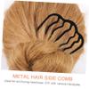 2pcs U Shaped Metal Hair Forks Chic Hair Side Combs for Women Elegant Accessories for Various Occasions for Styling Updos and Buns view 4