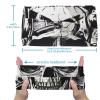 JAVENPROEQT Wide Headbands for Women, Stretchy Thick Turban Non-Slip Accessories Bands for Workout Skincare Daily Use - Cool Skull in Earphones view 3