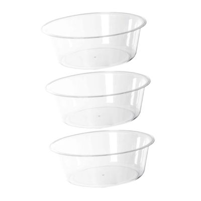 UKCOCO 3Pcs Transparent Foot Wash Basin Lightweight Plastic Wash Tub for Soaking Feet Face Washing and Bathing Compact Design for Home Travel