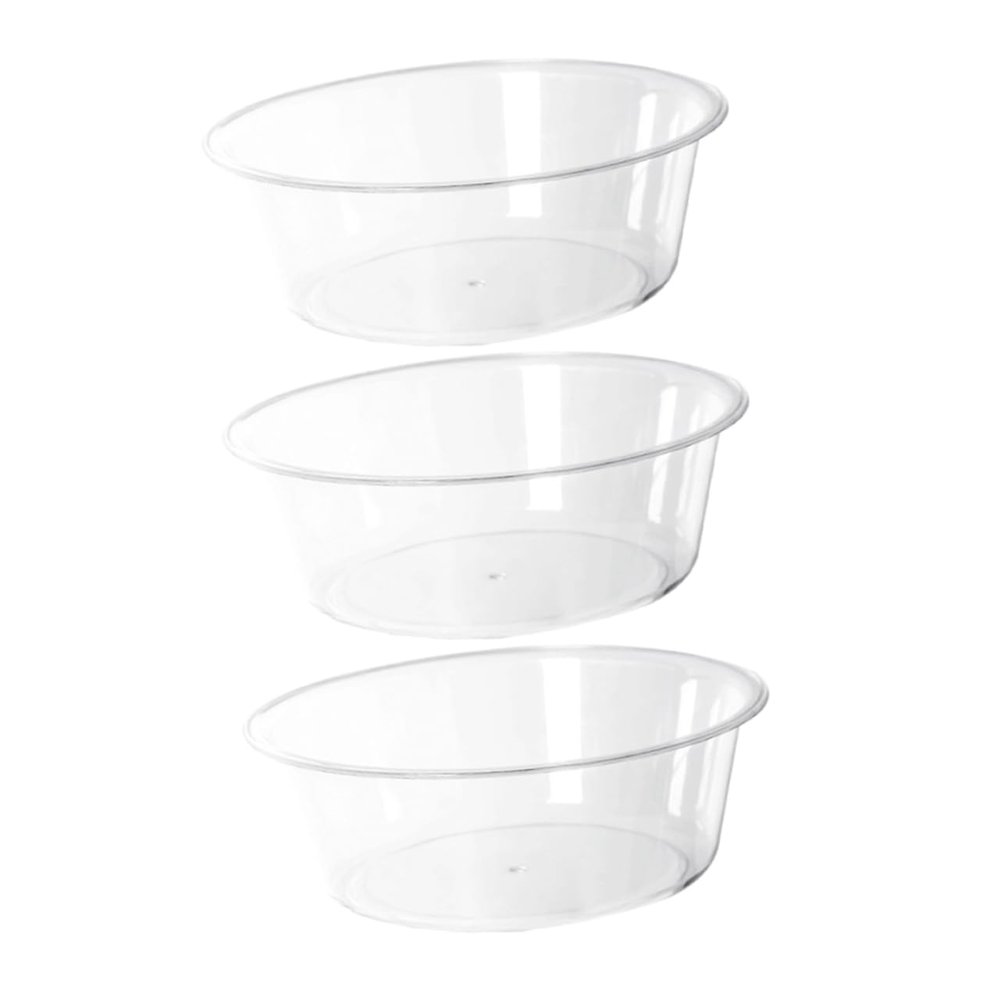 UKCOCO 3Pcs Transparent Foot Wash Basin Lightweight Plastic Wash Tub for Soaking Feet Face Washing and Bathing Compact Design for Home Travel