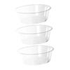 UKCOCO 3Pcs Transparent Foot Wash Basin Lightweight Plastic Wash Tub for Soaking Feet Face Washing and Bathing Compact Design for Home Travel view 1