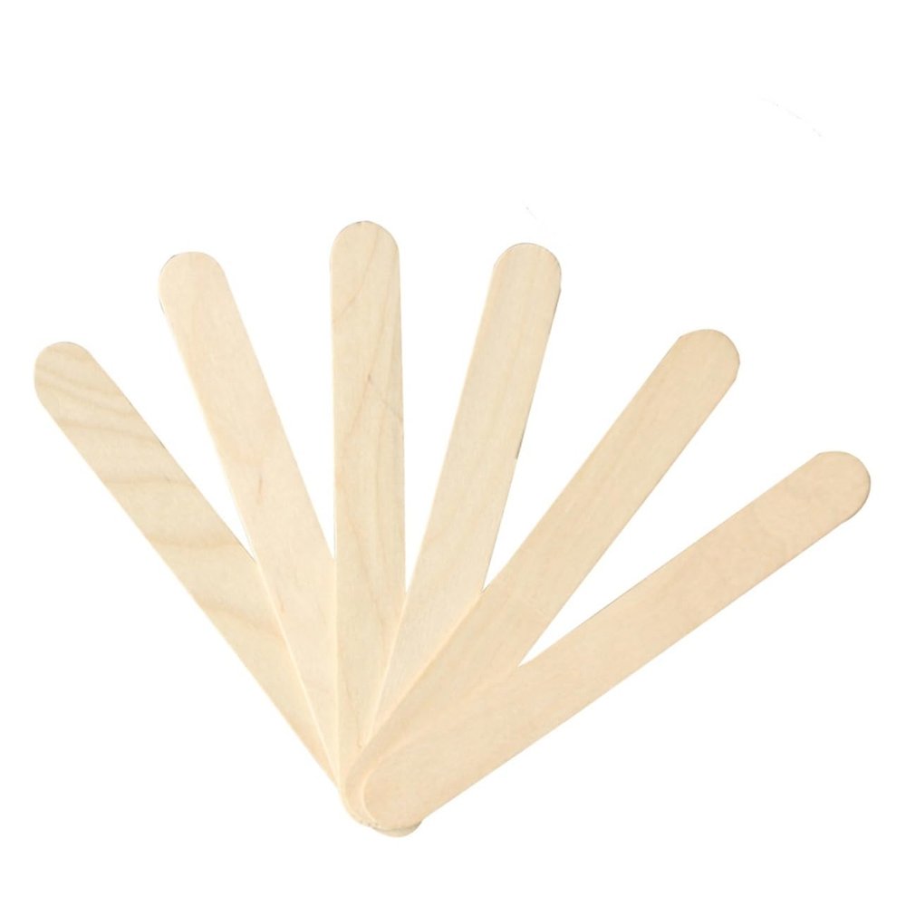 Beavorty 100pcs Wooden Tongue Depressor Spatulas for Hard Wax Disposable Waxing Tools for Salon Home Use
