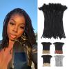 0.6cm Thickness 8 Inch 30 Strands 100% Real Human Hair Dreadlock Extensions for Man/Women Permanent Loc Extensions Bundles Can Be Dyed Bleached Curled and Twisted view 1