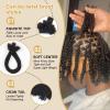 0.6cm Thickness 8 Inch 30 Strands 100% Real Human Hair Dreadlock Extensions for Man/Women Permanent Loc Extensions Bundles Can Be Dyed Bleached Curled and Twisted view 3