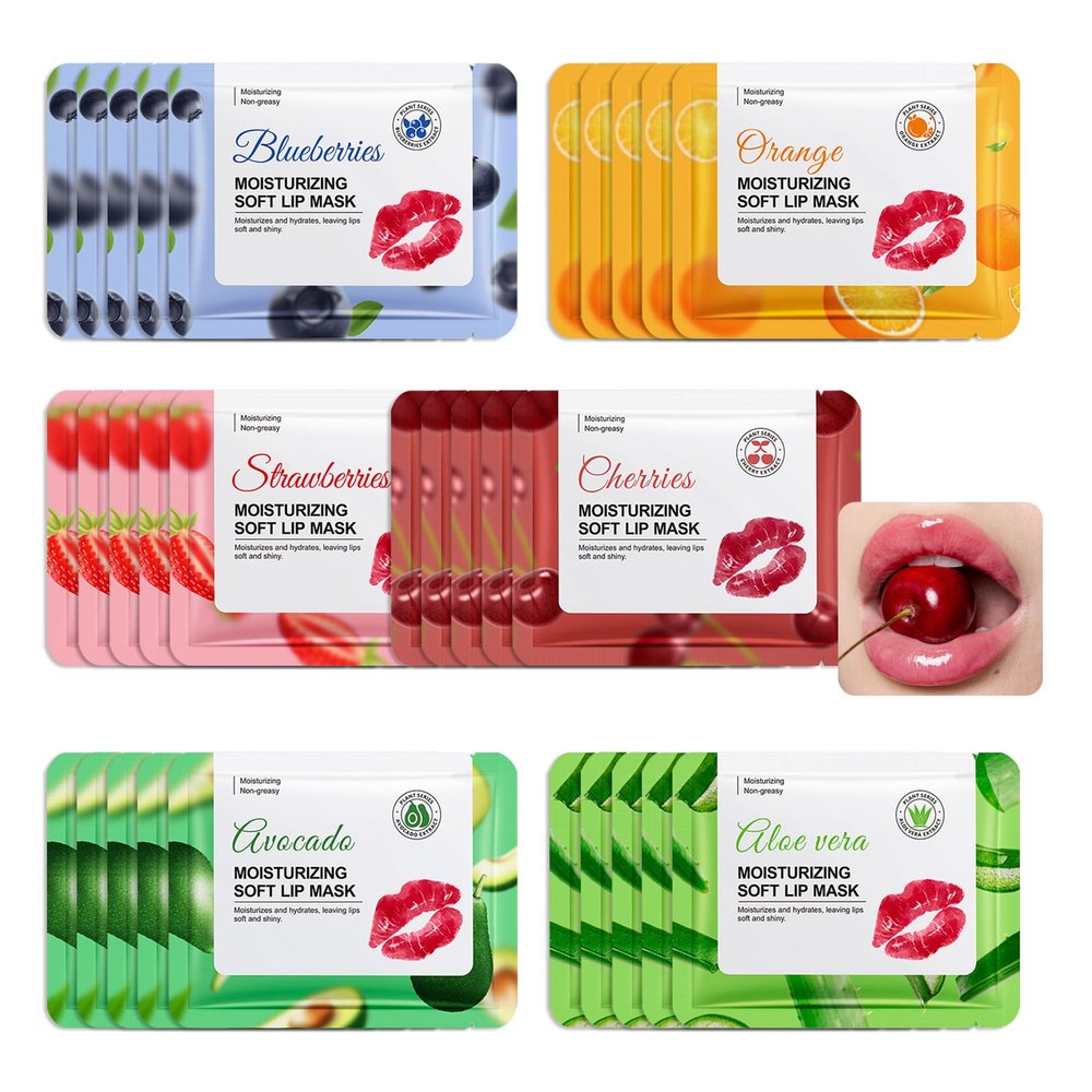 30PCS Lip Masks,Moisturizing Sleeping Lip Mask Sheet,Overnight Lip Masks Bulk,Effectively Nourishing Lip Patches for Spa Daily,Hydrating Lip Care Set for Women and Men