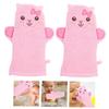 AUTSUPPL Animal Shaped Bath Mitts for Infants 2-Piece Set Large Cartoon Shower Gloves for Baby Bathing Soft and Gentle Washcloths for Boys and Girls view 4