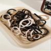100PCS Seamless Black Hair Ties for Women, No Crease Elastic Ponytail Holders for Fine or Thick Hair, Soft Rubber Bands Bulk Pack (Multi) view 3