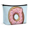 Rrtsmsgh Donut Makeup Bag for Women Portable Travel Toiletry Pouch, PU Leather Cosmetic Bag with Zipper view 1