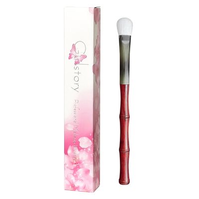 1pc Hand Crafted Makeup Brushes Soft Saibikoho Goat Blue Fox Hair Face Powder Blush Contour Eye Shadow Blending Brush Red Sandalwood Handle Professional Make Up Brushes (YA10)
