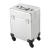 Pwefhsdjvh Professional Tattoo & Permanent Makeup Artist Case - Silver Aluminum Storage Organizer with Adjustable Dividers, Lockable Design for Tattoo Supplies/Cosmetic Tools view 1