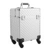 Pwefhsdjvh Professional Tattoo & Permanent Makeup Artist Case - Silver Aluminum Storage Organizer with Adjustable Dividers, Lockable Design for Tattoo Supplies/Cosmetic Tools view 3