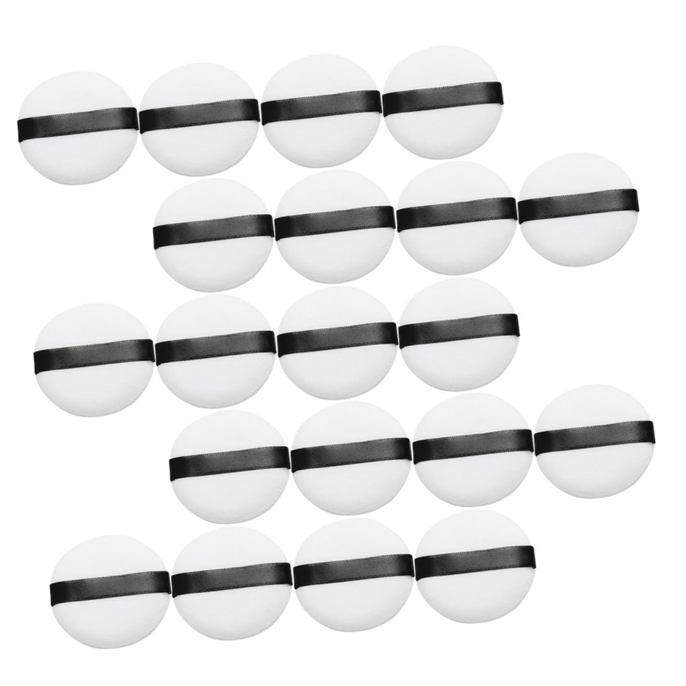 20Pcs Cosmetics for Makeup Application Soft and Comfortable Face Makeup Pads for Women for Loose Powder and Mineral Makeup Compact and Portable Tool