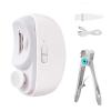Automatic Electric Nail Clipper for Adults for Seniors 2 in 1 Electric Polishing Nail Clippers Nail Grinders with Led Light and Polisher for Men Nail File USB Rechargeable (White,85x68x33mm) view 1
