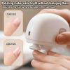 Automatic Electric Nail Clipper for Adults for Seniors 2 in 1 Electric Polishing Nail Clippers Nail Grinders with Led Light and Polisher for Men Nail File USB Rechargeable (White,85x68x33mm) view 3