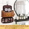 Personalized Hand Crafted Leather Toiletry Bag for Men, Customized Makeup Bag Comestic Bag for Women,Shaving Bag Travel Pouch with 26 Initials Engraved Monogrammed Leather Dopp Kit (Black, Z) view 3