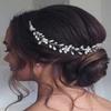 Asooll Bridal Hair Vine Silver Wedding Hair Accessories Rhinestone Headpiece for Women view 3