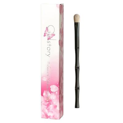 1pc Hand Crafted Makeup Brushes Soft Saikoho Goat Lynx Weasel Hair Powder Contour Eye Shadow Blending Brush Ebony Wood Handle Professional Make Up Brushes (QS06)