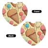 KKLWEGU Ice Cream and Waffle Pattern Compact Pocket Mirror,1x/2x Cosmetic Mirror Portable Folding Handheld Mirrors Portable Travel Makeup Mirror for Women Girls view 2