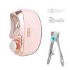 Automatic Electric Nail Clipper for Adults for Seniors 2 in 1 Electric Polishing Nail Clippers Nail Grinders with Led Light and Polisher for Men Nail File USB Rechargeable (Pink,85x68x33mm) view 1