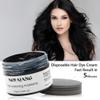VOLLUCK Temporary Hair Clay Pomades 4.23 oz, Natural Hair Dye Material Disposable Hair Styling Clay Ash for Cosplay. Halloween, Party (Jet Black) view 2
