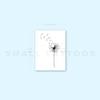 1.3 in / 3.4 cm (height) Small Blowing Dandelion Temporary Tattoo (Set of 3) view 2