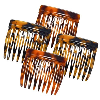 4-Piece Small French Side Comb for Women - Ideal Hair Combs for Fine Hair Accessories