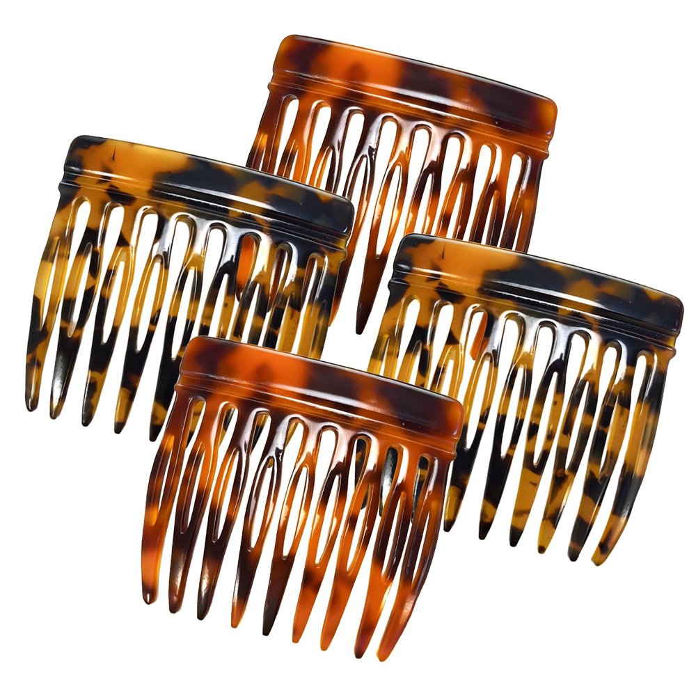 4-Piece Small French Side Comb for Women - Ideal Hair Combs for Fine Hair Accessories