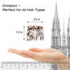 4-Piece Small French Combs for Fine Hair - Decorative Side Combs for Women Fine Thin Hair view 3