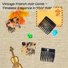 4-Piece Small French Combs for Fine Hair - Decorative Side Combs for Women Fine Thin Hair view 4