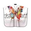 Aprons Professional Hair Cutting Cape with Adjustable Snap Closure, Music Butterfly Barber Cape for Men Women Waterproof Hairdressing Salon Cape, Coloring Makeup Styling Home Use view 2