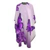 Aprons Professional Hair Cutting Cape with Adjustable Snap Closure, Purple Butterflies Barber Cape for Men Women Waterproof Hairdressing Salon Cape, Coloring Makeup Styling Home Use view 4