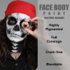 BOBISUKA Black and White Face Body Paint Kit, Water Based Face Painting for Halloween Clown Skeleton Joker Zombie Mime Sugar Skull Makeup for Women Adults, Non-Toxic Washable view 4