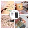 30Pcs Stainless Steel Craft Tweezers 4.9Inch Curved Pointed Tweezers with Protective Cover, Multipurpose High Precision Tweezer for Craft Sewing Stickers Eyelash Jewelry Making(Black) view 3