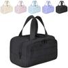 TianHapyp Travel Toiletry Bag, Large Capacity Wide-Open Travel Cosmetic Bag, Waterproof Portable Pouch Open Flat Toiletry Bags, for Toiletries Storage (Black) view 1
