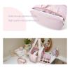 TianHapyp Travel Toiletry Bag, Large Capacity Wide-Open Travel Cosmetic Bag, Waterproof Portable Pouch Open Flat Toiletry Bags, for Toiletries Storage (Black) view 4