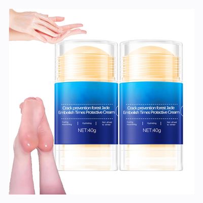 XIRUJNFD Crack Feet Prevention Stick, Foot Care Cream Cracked Feet, Remove Dead Skin, Moisturizing Smooth Foot Balm Stick For Dry Cracked Feets (Blue*2)