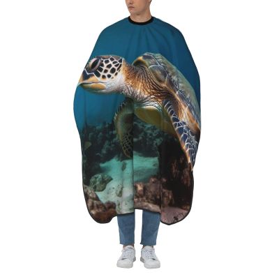 Aprons Professional Hair Cutting Cape with Adjustable Snap Closure, Sea Turtle Barber Cape for Men Women Waterproof Hairdressing Salon Cape, Coloring Makeup Styling Home Use